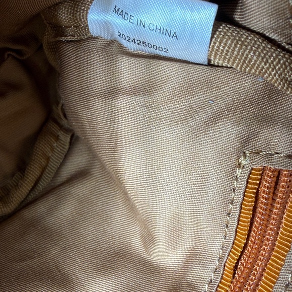 HOBO pebbled leather Fern Belt Bag in White With Rainbow Stripes
